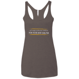 T-Shirts Macchiato / X-Small Triaging Defects For Food And Shelter Women's Triblend Racerback Tank