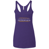T-Shirts Purple Rush / X-Small Triaging Defects For Food And Shelter Women's Triblend Racerback Tank