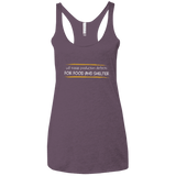 T-Shirts Vintage Purple / X-Small Triaging Defects For Food And Shelter Women's Triblend Racerback Tank