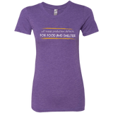 T-Shirts Purple Rush / Small Triaging Defects For Food And Shelter Women's Triblend T-Shirt