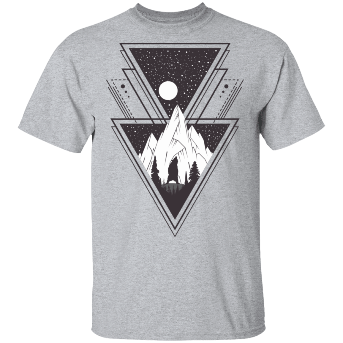 T-Shirts Sport Grey / S Triangle Bear Art T-Shirt