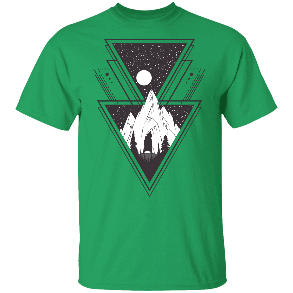 T-Shirts Irish Green / YXS Triangle Bear Art Youth T-Shirt