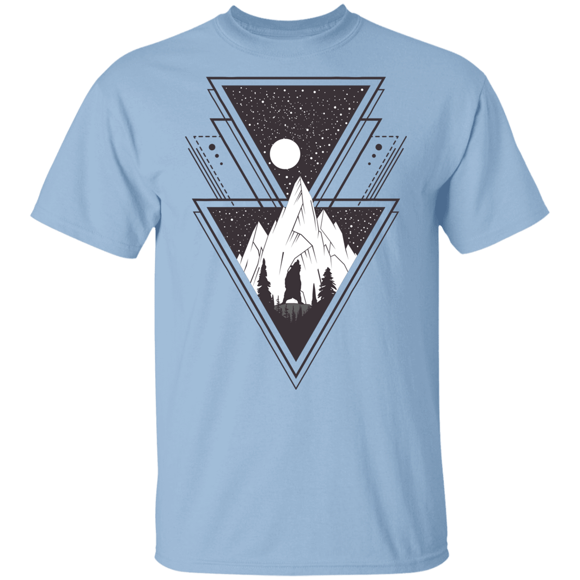T-Shirts Light Blue / YXS Triangle Bear Art Youth T-Shirt