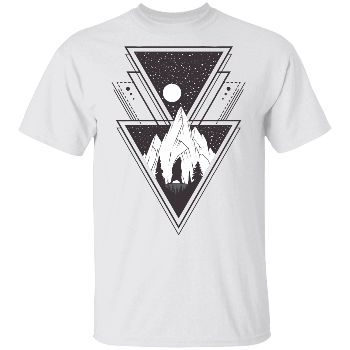 T-Shirts White / YXS Triangle Bear Art Youth T-Shirt