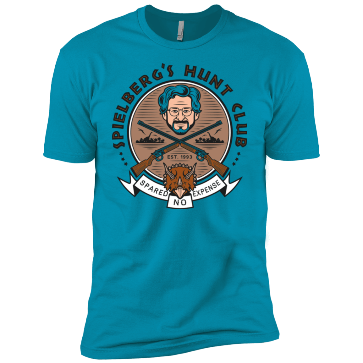 T-Shirts Turquoise / YXS Triceratops Hunt Club Boys Premium T-Shirt