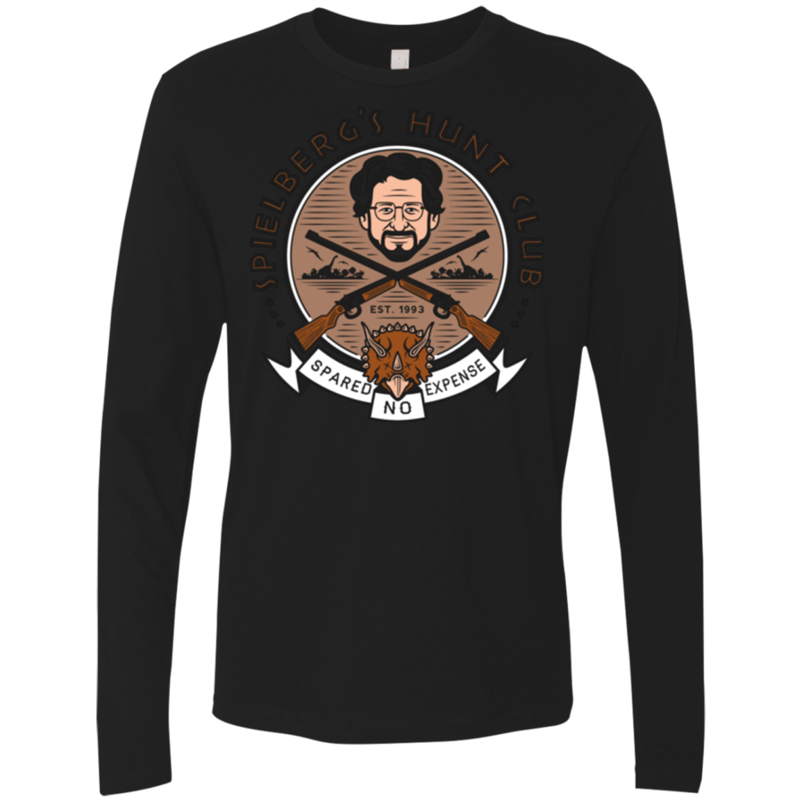 T-Shirts Black / Small Triceratops Hunt Club Men's Premium Long Sleeve