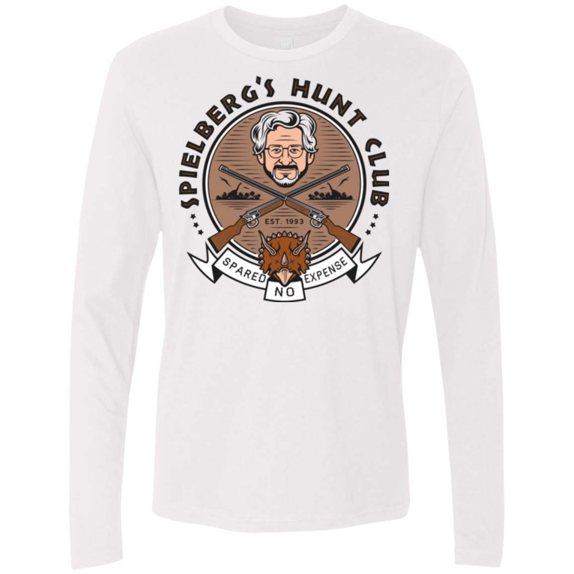 T-Shirts White / Small Triceratops Hunt Club Men's Premium Long Sleeve