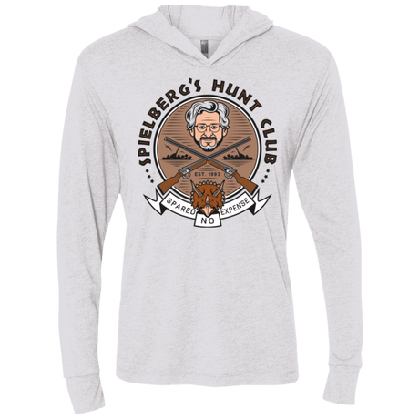 T-Shirts Heather White / X-Small Triceratops Hunt Club Triblend Long Sleeve Hoodie Tee