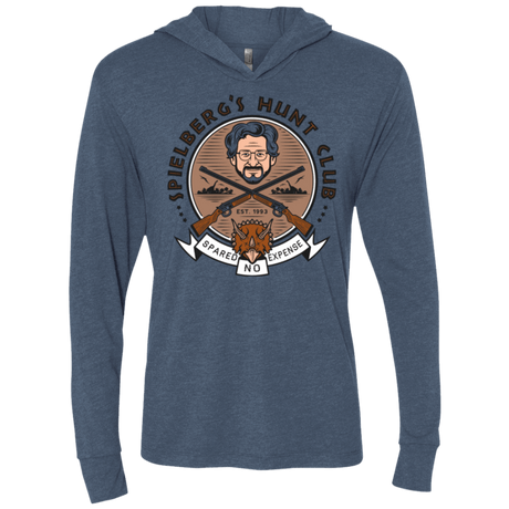 T-Shirts Indigo / X-Small Triceratops Hunt Club Triblend Long Sleeve Hoodie Tee