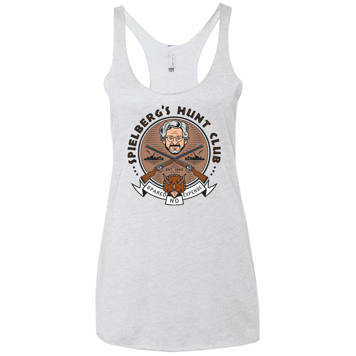 T-Shirts Heather White / X-Small Triceratops Hunt Club Women's Triblend Racerback Tank