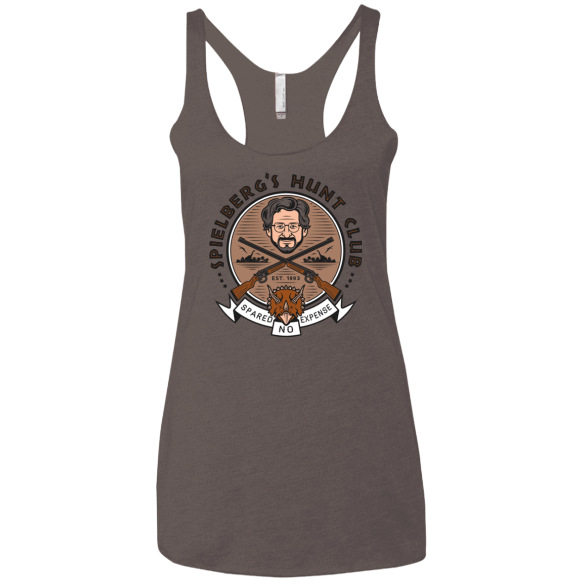 T-Shirts Macchiato / X-Small Triceratops Hunt Club Women's Triblend Racerback Tank