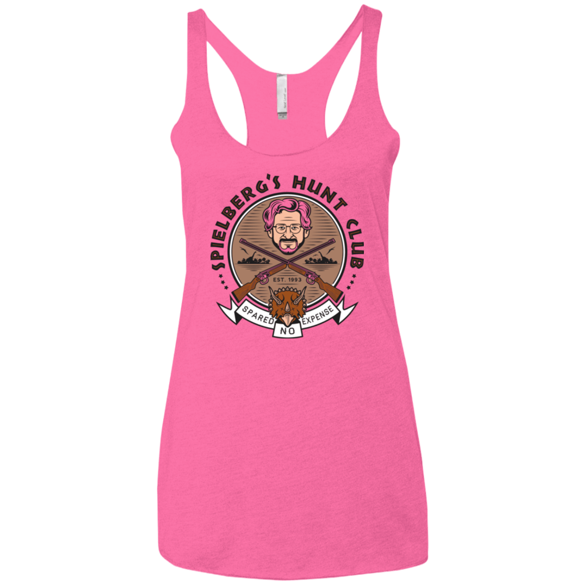 T-Shirts Vintage Pink / X-Small Triceratops Hunt Club Women's Triblend Racerback Tank