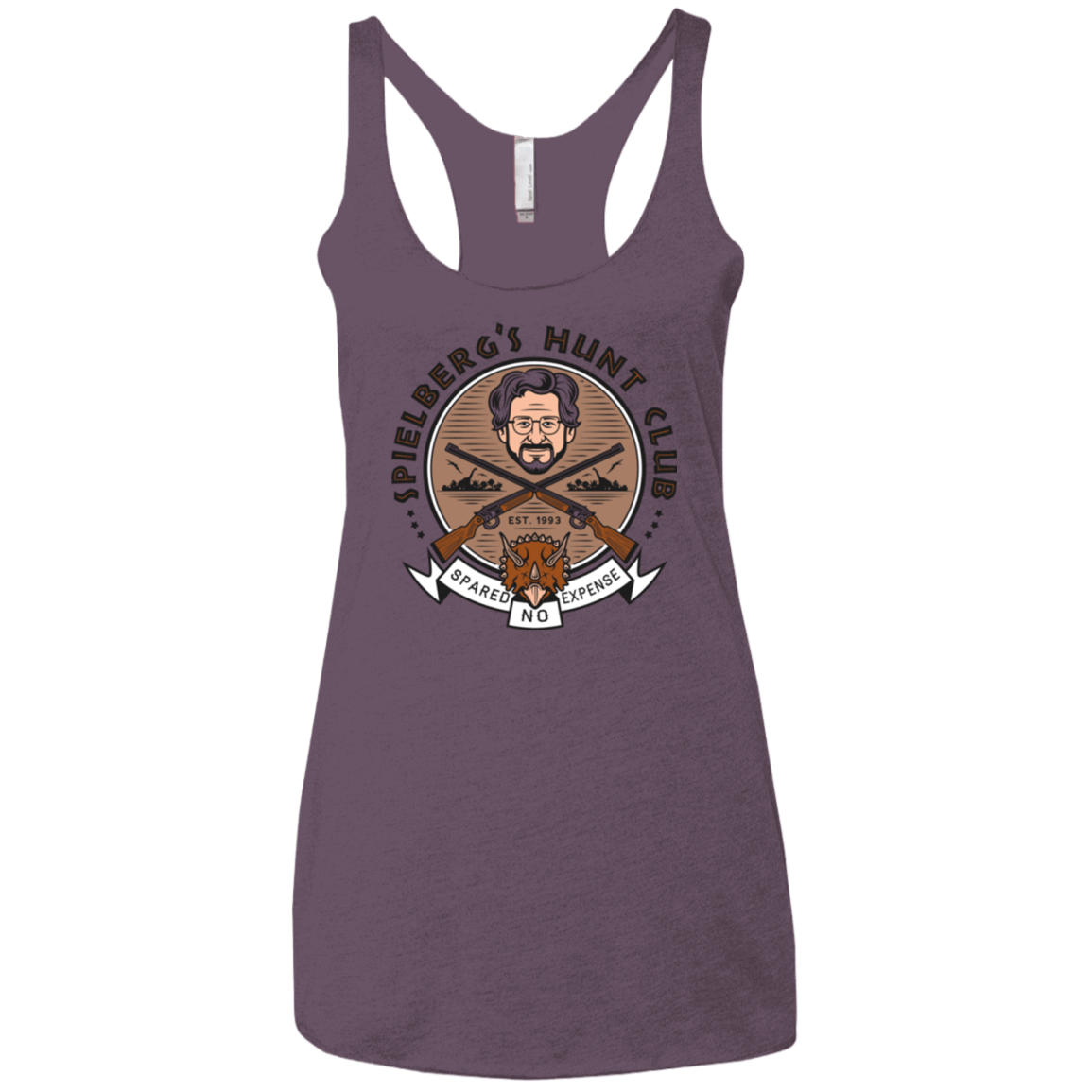 T-Shirts Vintage Purple / X-Small Triceratops Hunt Club Women's Triblend Racerback Tank