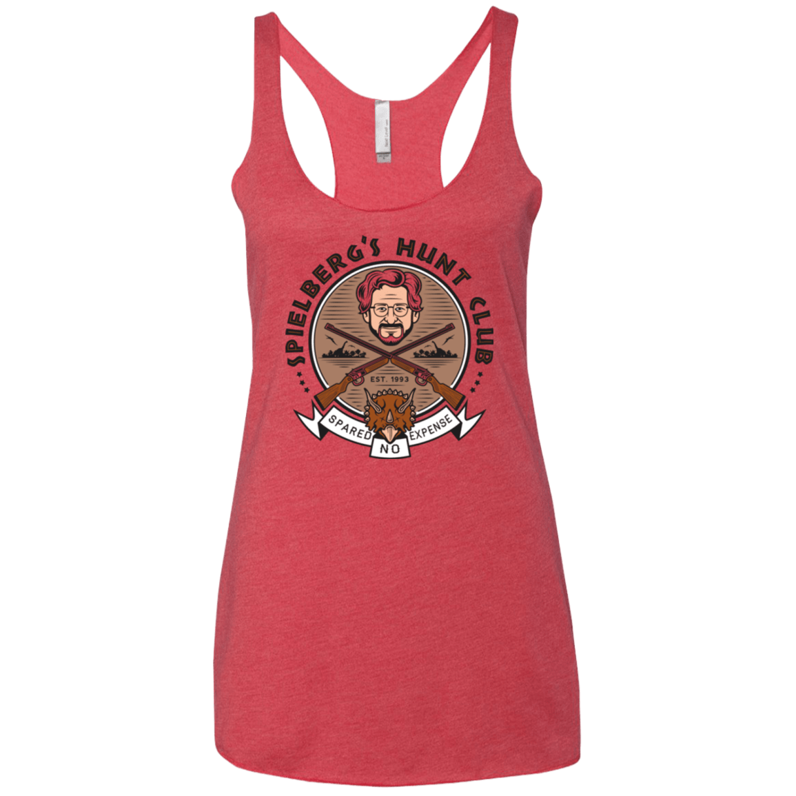 T-Shirts Vintage Red / X-Small Triceratops Hunt Club Women's Triblend Racerback Tank