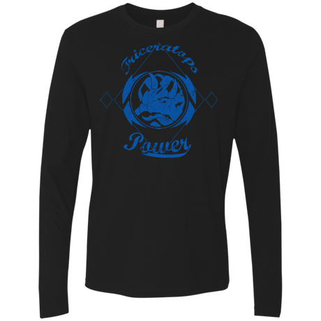 T-Shirts Black / Small Triceratops Men's Premium Long Sleeve