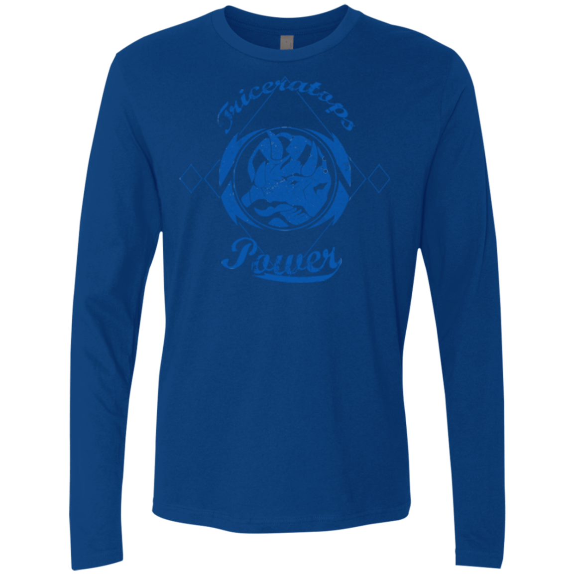 T-Shirts Royal / Small Triceratops Men's Premium Long Sleeve