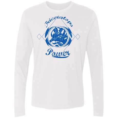 T-Shirts White / Small Triceratops Men's Premium Long Sleeve