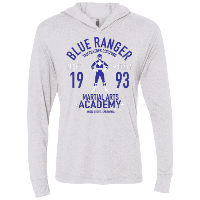 T-Shirts Heather White / X-Small Triceratops Ranger Triblend Long Sleeve Hoodie Tee