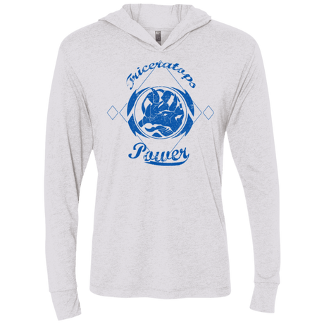 T-Shirts Heather White / X-Small Triceratops Triblend Long Sleeve Hoodie Tee
