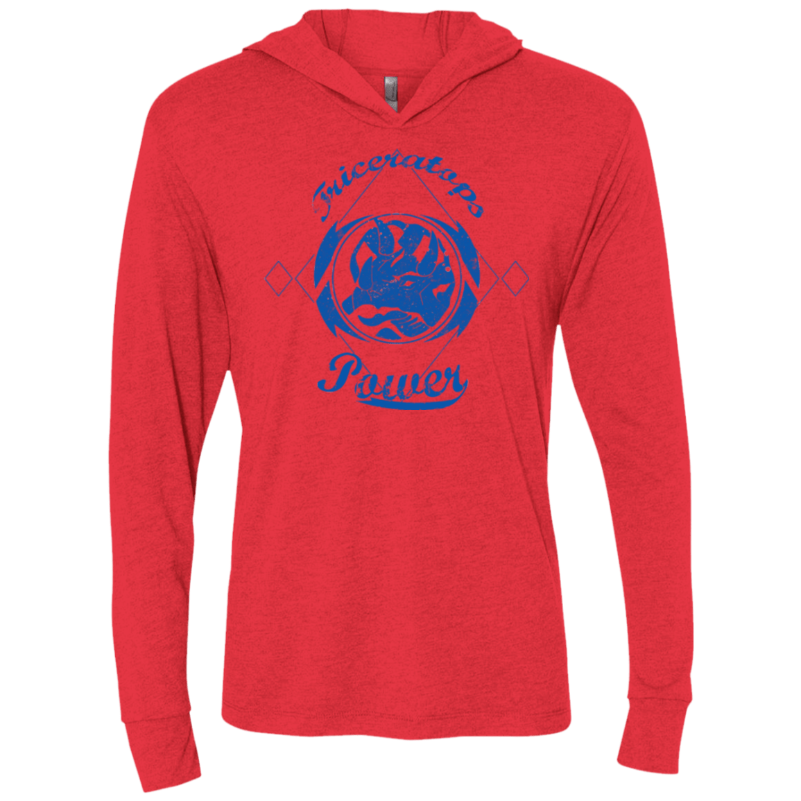 T-Shirts Vintage Red / X-Small Triceratops Triblend Long Sleeve Hoodie Tee