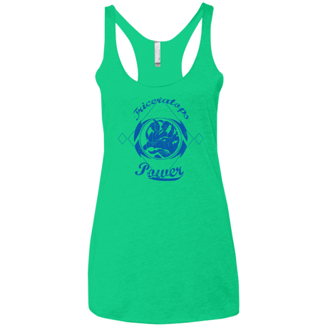 T-Shirts Envy / X-Small Triceratops Women's Triblend Racerback Tank