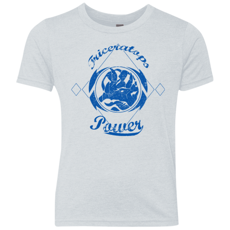 T-Shirts Heather White / YXS Triceratops Youth Triblend T-Shirt