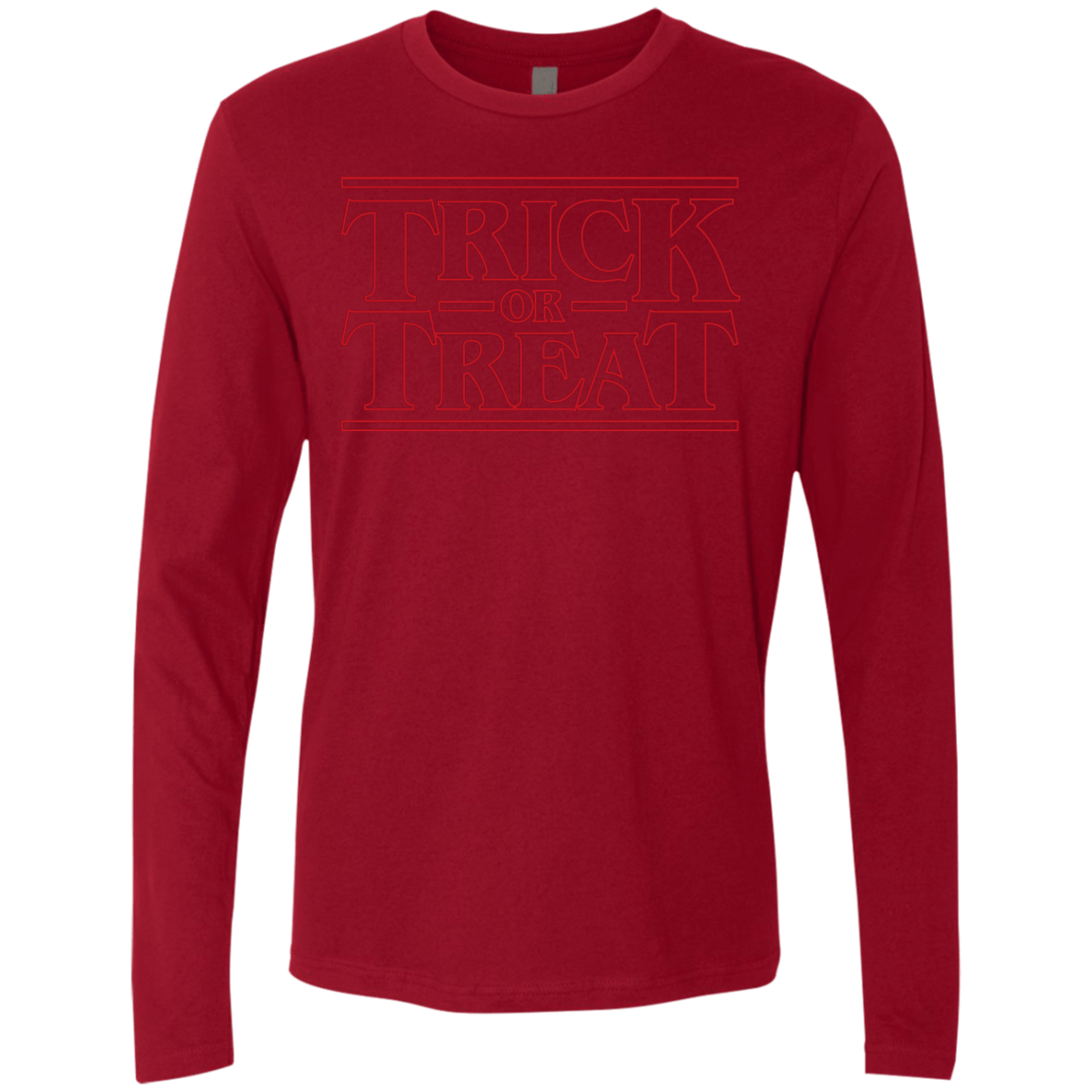 T-Shirts Cardinal / Small Trick Or Treat Men's Premium Long Sleeve