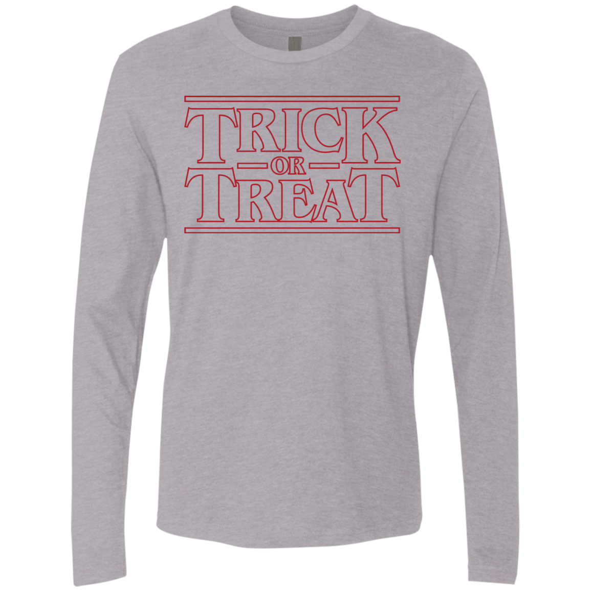 T-Shirts Heather Grey / Small Trick Or Treat Men's Premium Long Sleeve