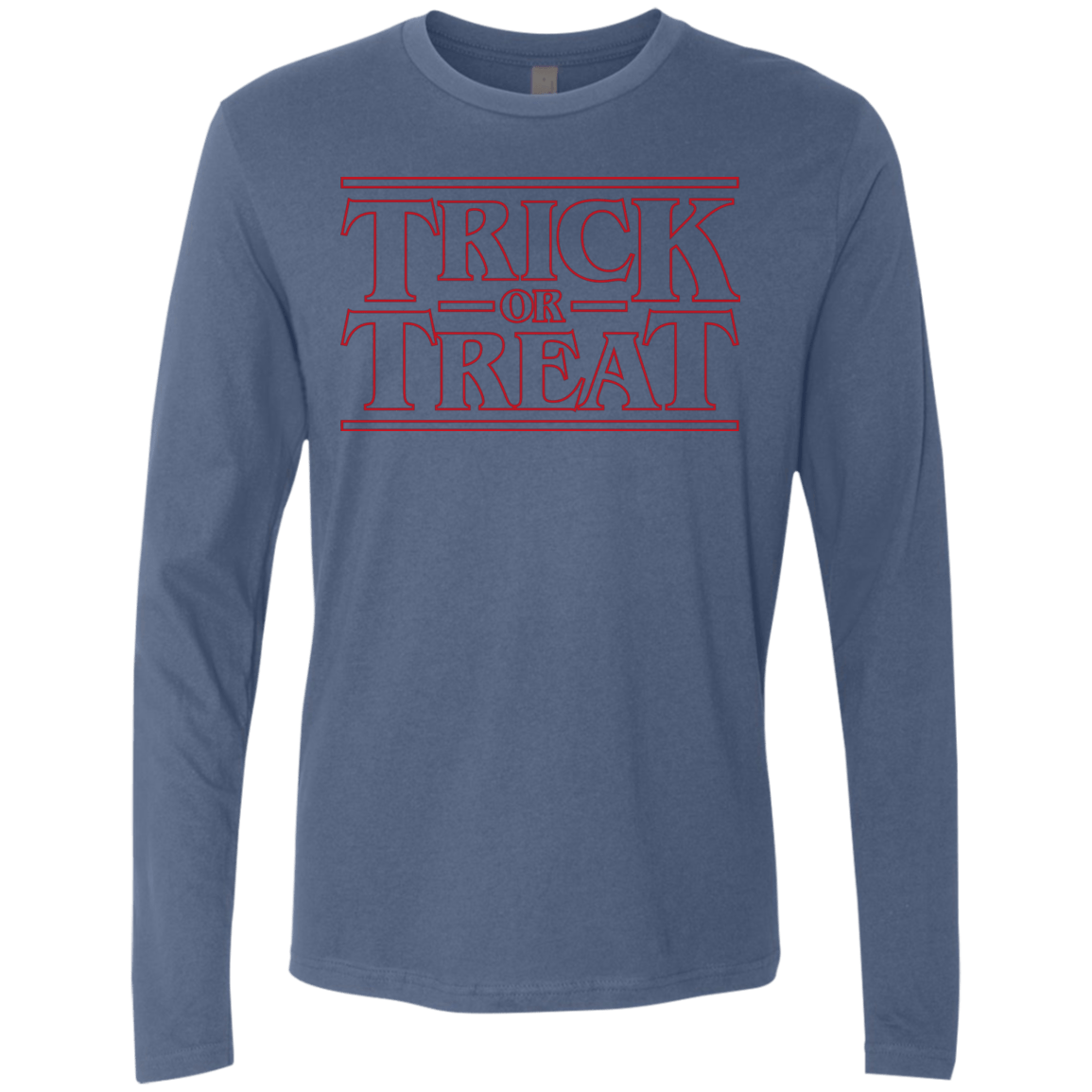T-Shirts Indigo / Small Trick Or Treat Men's Premium Long Sleeve