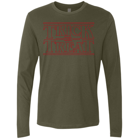 T-Shirts Military Green / Small Trick Or Treat Men's Premium Long Sleeve