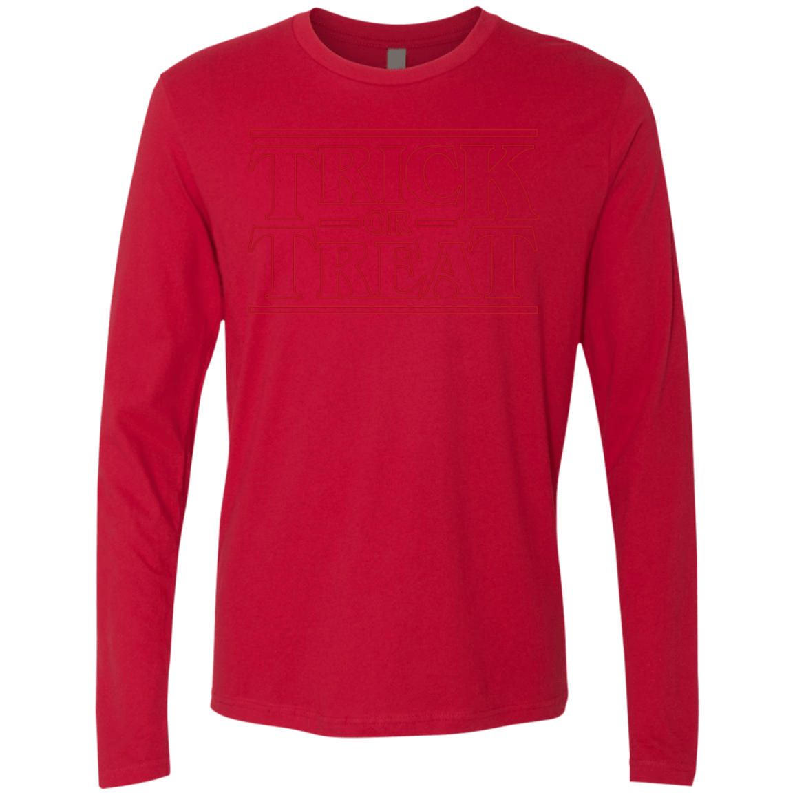 T-Shirts Red / Small Trick Or Treat Men's Premium Long Sleeve