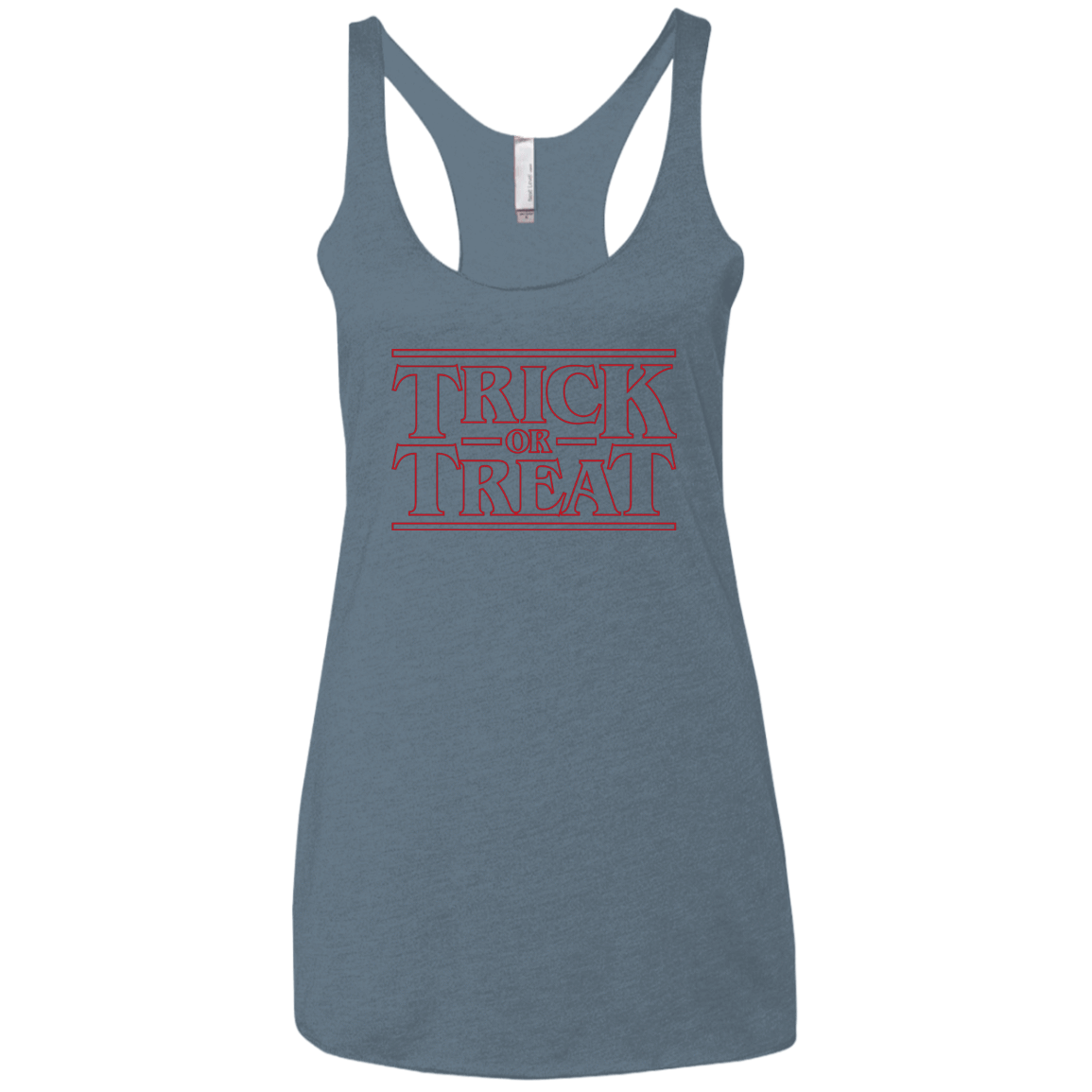 T-Shirts Indigo / X-Small Trick Or Treat Women's Triblend Racerback Tank