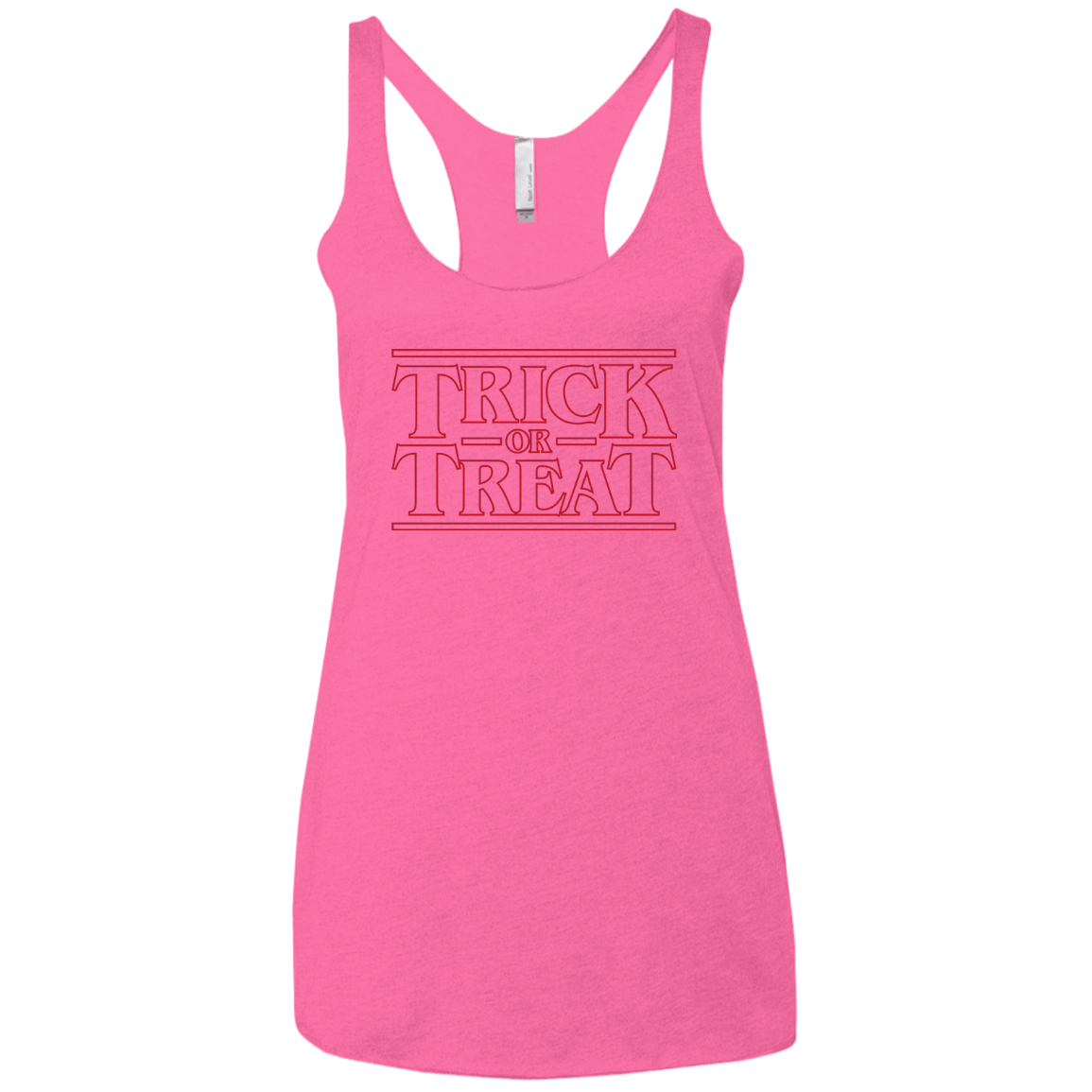T-Shirts Vintage Pink / X-Small Trick Or Treat Women's Triblend Racerback Tank