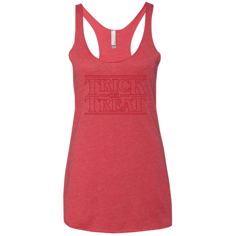 T-Shirts Vintage Red / X-Small Trick Or Treat Women's Triblend Racerback Tank