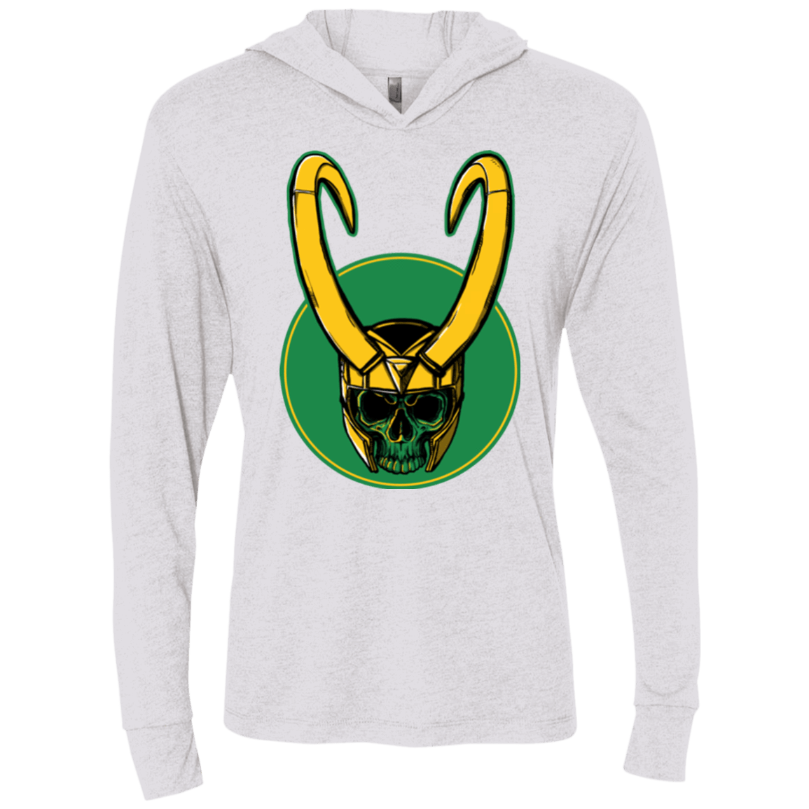 T-Shirts Heather White / X-Small Tricksters End Triblend Long Sleeve Hoodie Tee