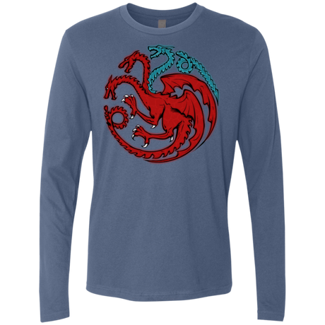 T-Shirts Indigo / Small Trinity of fire and ice V2 Men's Premium Long Sleeve