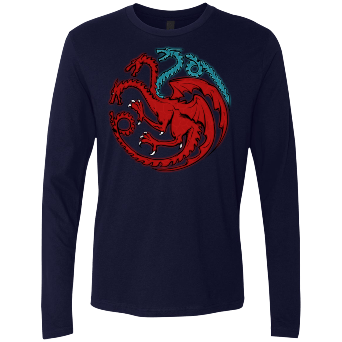 T-Shirts Midnight Navy / Small Trinity of fire and ice V2 Men's Premium Long Sleeve