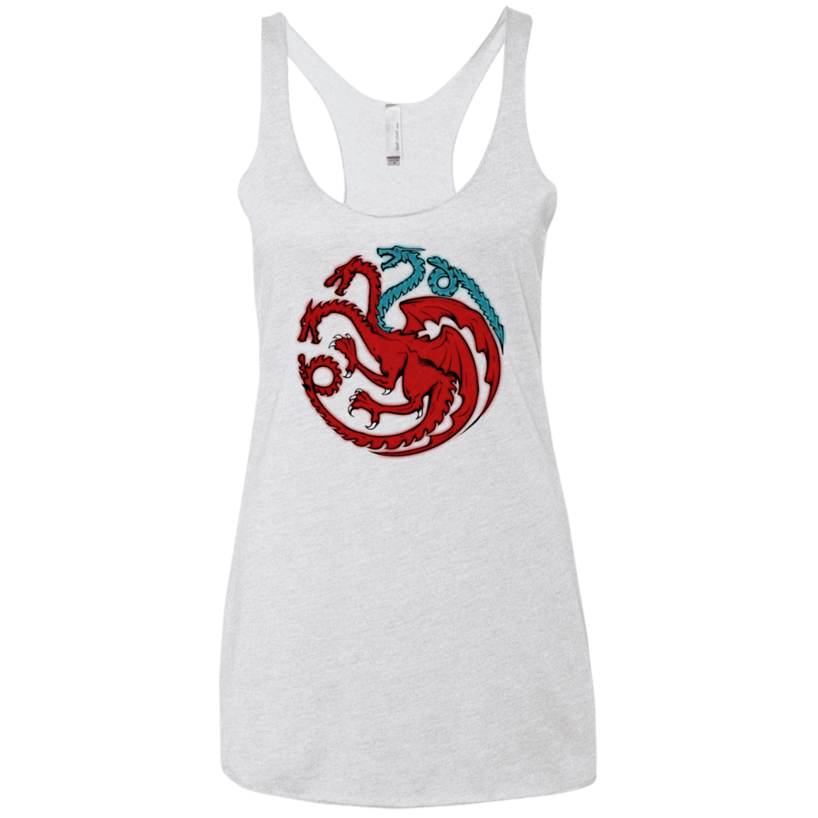 T-Shirts Heather White / X-Small Trinity of fire and ice V2 Women's Triblend Racerback Tank