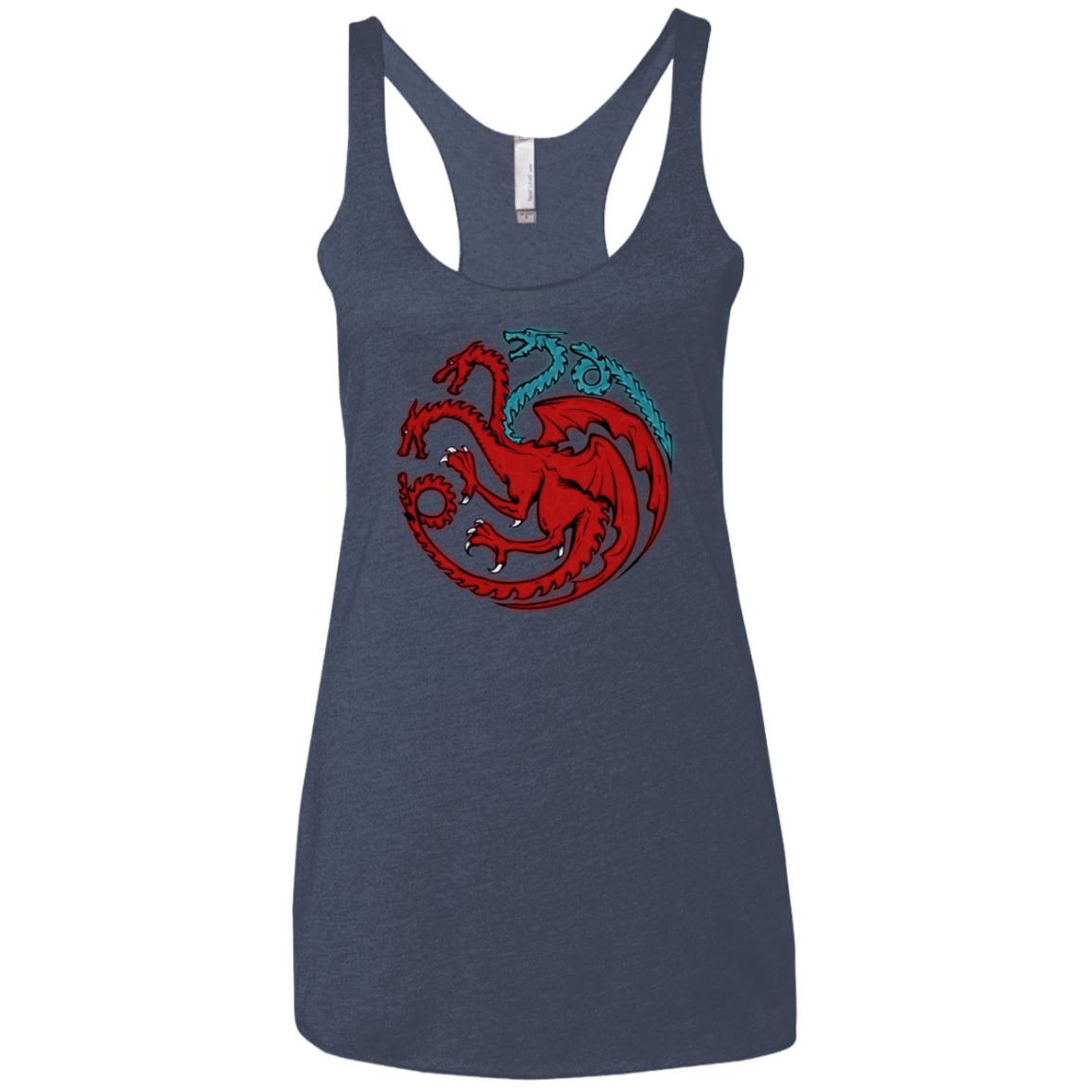 T-Shirts Vintage Navy / X-Small Trinity of fire and ice V2 Women's Triblend Racerback Tank