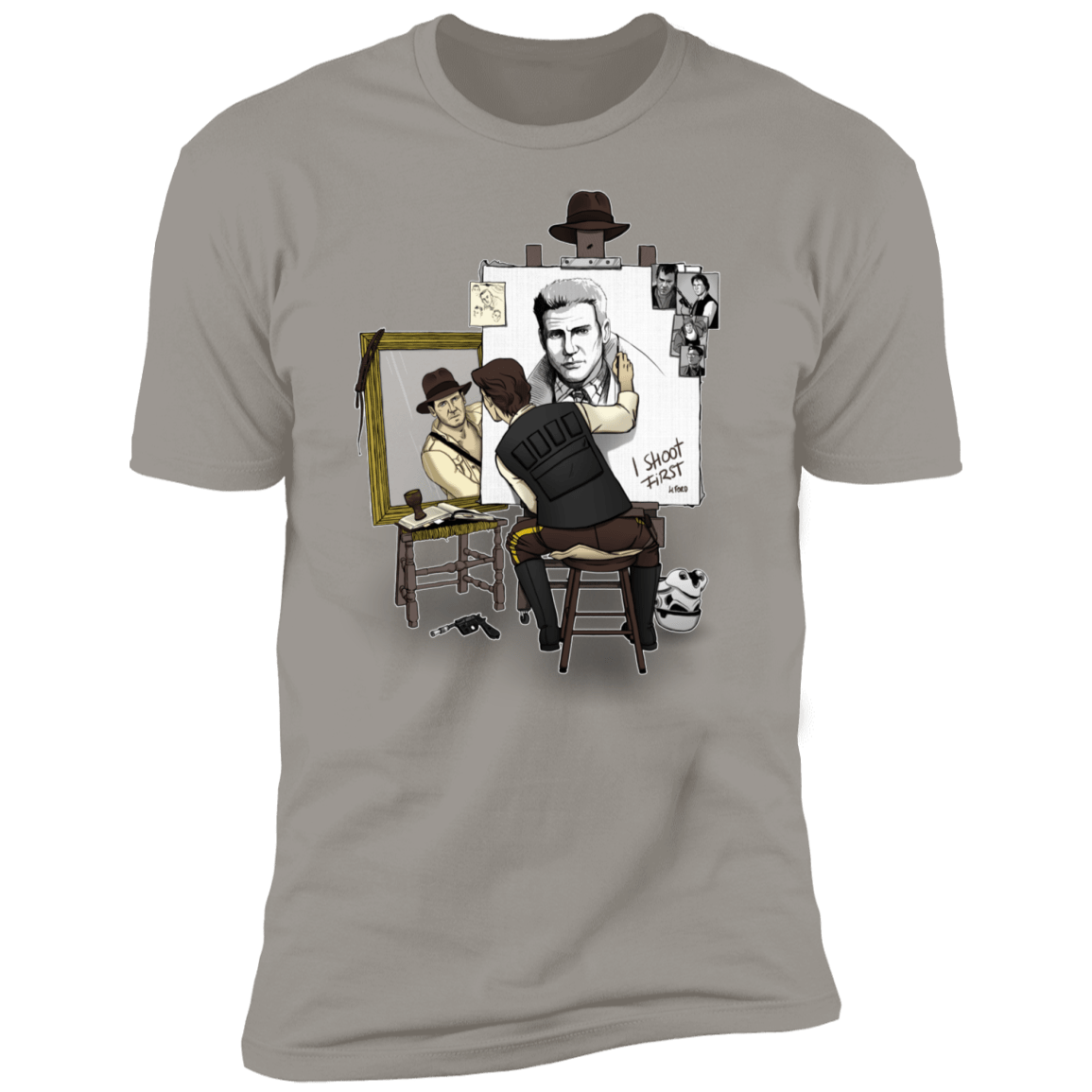 T-Shirts Light Grey / S Triple Self Portrait Men's Premium T-Shirt