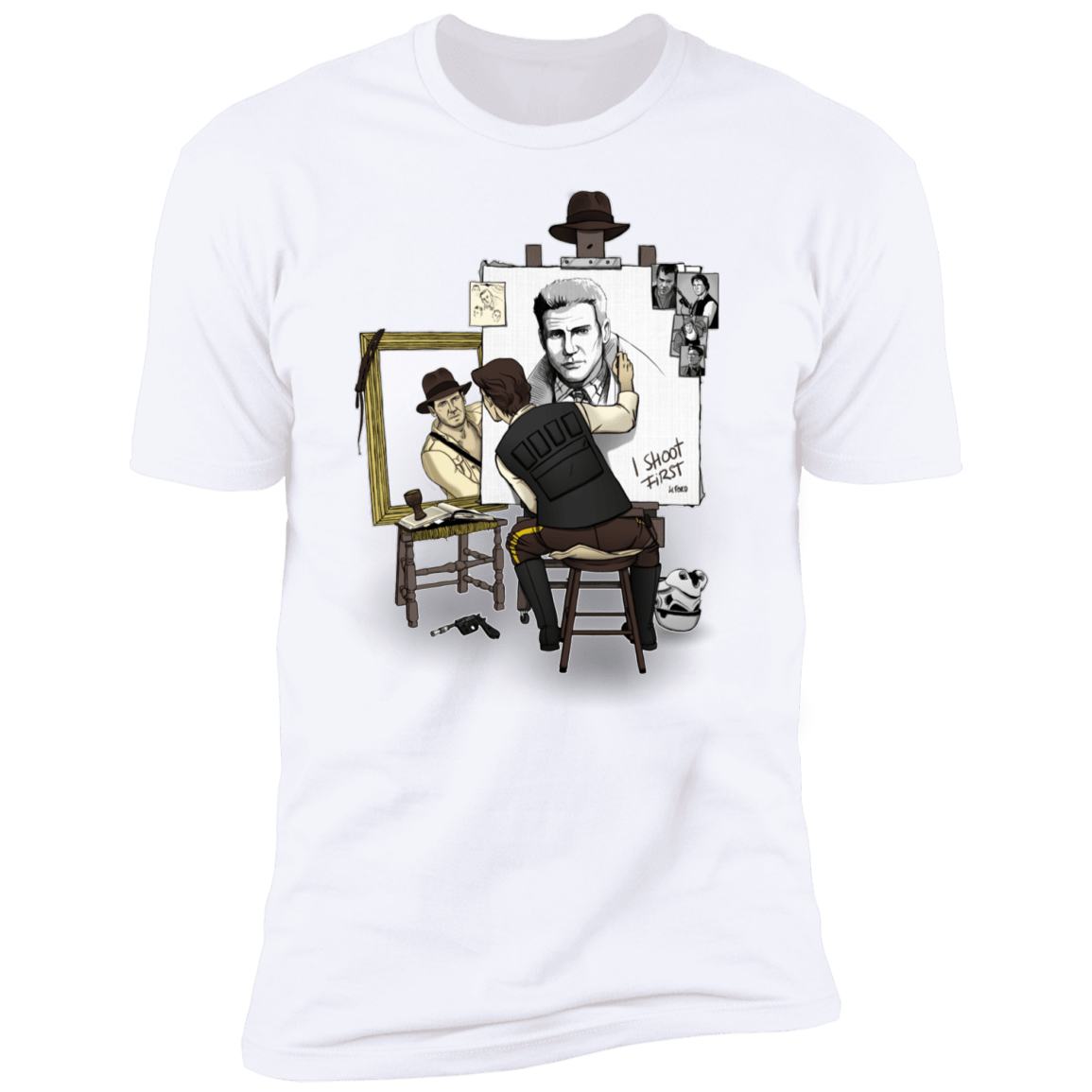 T-Shirts White / S Triple Self Portrait Men's Premium T-Shirt