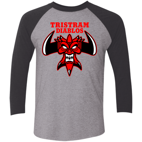 T-Shirts Premium Heather/Vintage Black / X-Small Tristram Diablos Men's Triblend 3/4 Sleeve
