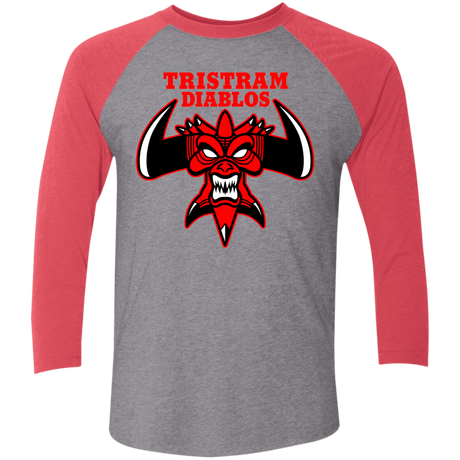 T-Shirts Premium Heather/Vintage Red / X-Small Tristram Diablos Men's Triblend 3/4 Sleeve