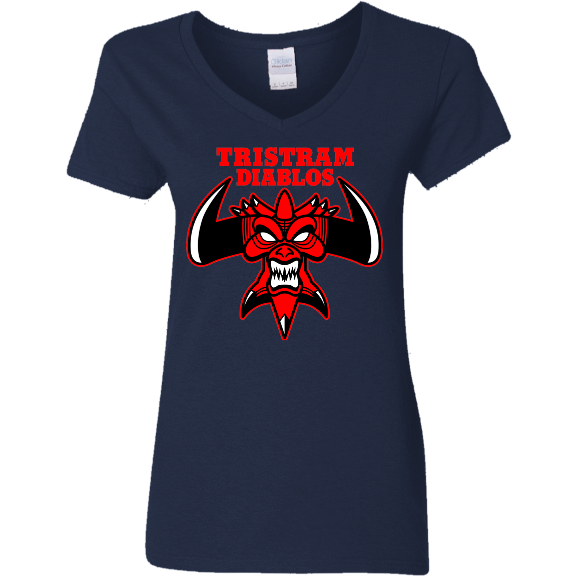 T-Shirts Navy / S Tristram Diablos Women's V-Neck T-Shirt