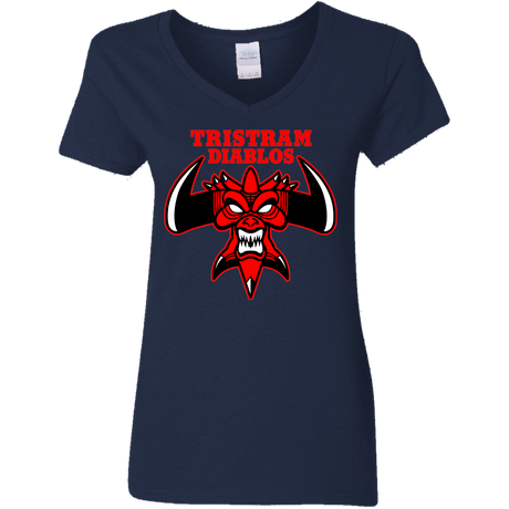 T-Shirts Navy / S Tristram Diablos Women's V-Neck T-Shirt