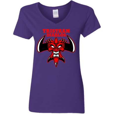 T-Shirts Purple / S Tristram Diablos Women's V-Neck T-Shirt