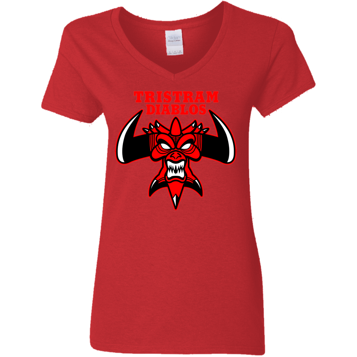 T-Shirts Red / S Tristram Diablos Women's V-Neck T-Shirt