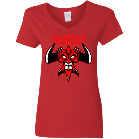 T-Shirts Red / S Tristram Diablos Women's V-Neck T-Shirt