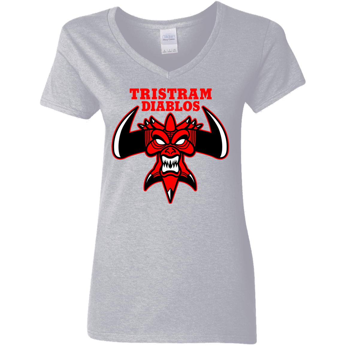 T-Shirts Sport Grey / S Tristram Diablos Women's V-Neck T-Shirt