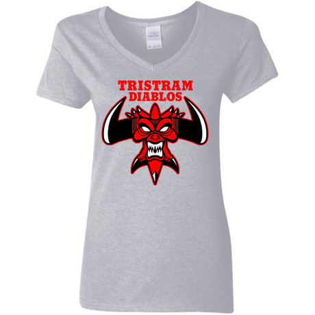 T-Shirts Sport Grey / S Tristram Diablos Women's V-Neck T-Shirt